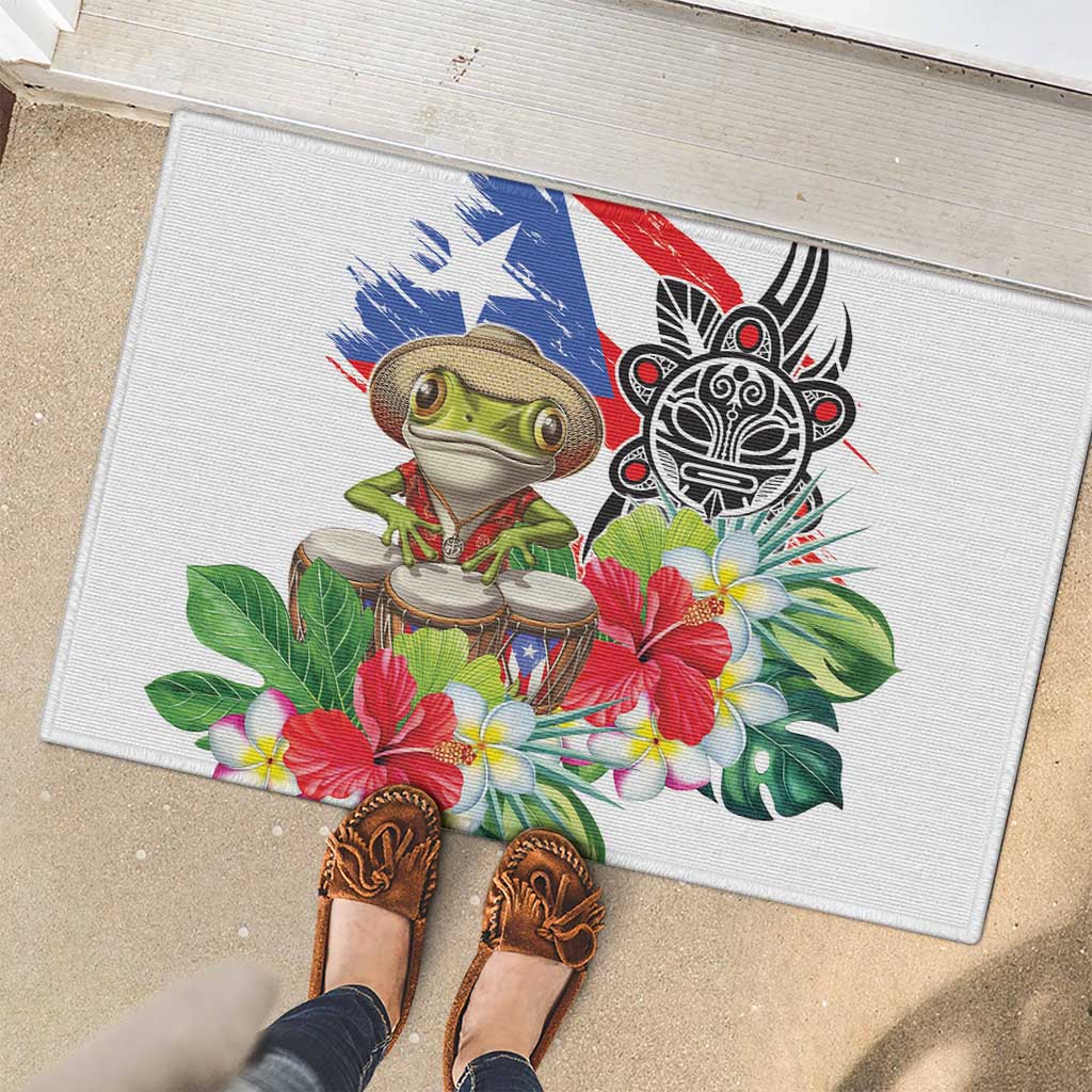 Coqui Frog Puerto Rico Rubber Doormat No No Suelte La Bandera
