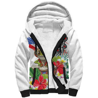 Coqui Frog Puerto Rico Sherpa Hoodie No No Suelte La Bandera