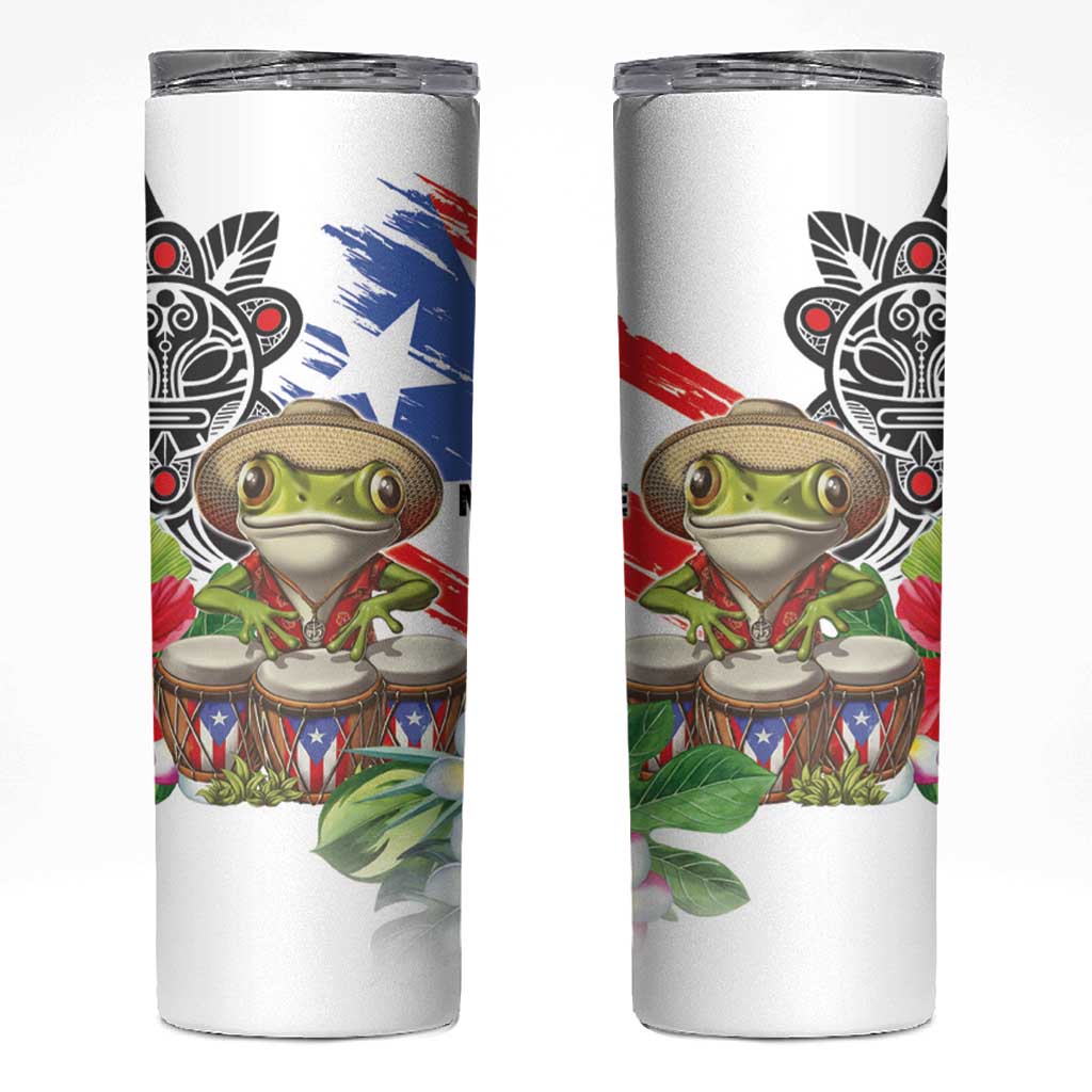 Coqui Frog Puerto Rico Skinny Tumbler No No Suelte La Bandera