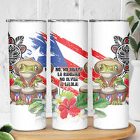 Coqui Frog Puerto Rico Skinny Tumbler No No Suelte La Bandera