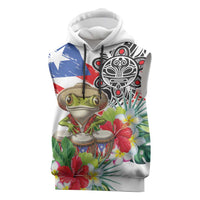 Coqui Frog Puerto Rico Sleeveless Hoodie No No Suelte La Bandera