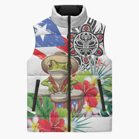 Coqui Frog Puerto Rico Sleeveless Puffer Jacket No No Suelte La Bandera