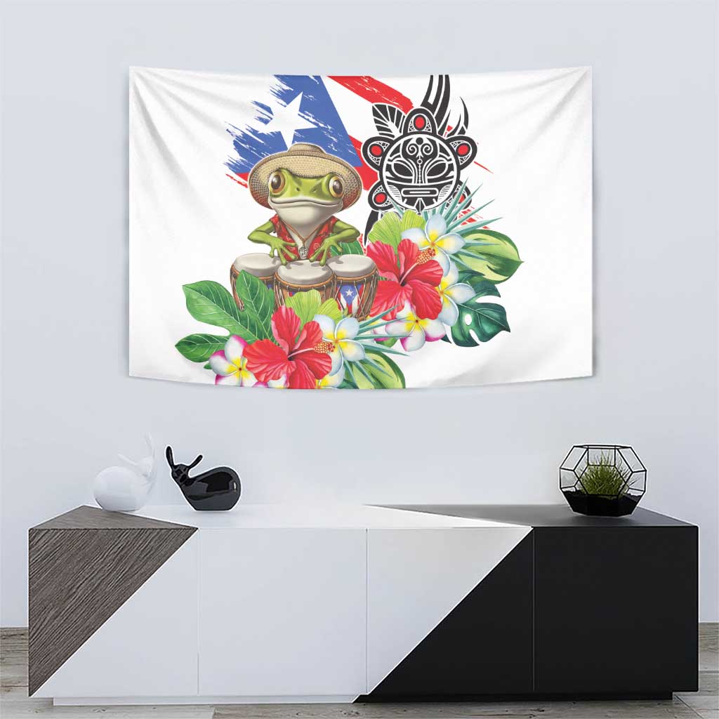Coqui Frog Puerto Rico Tapestry No No Suelte La Bandera