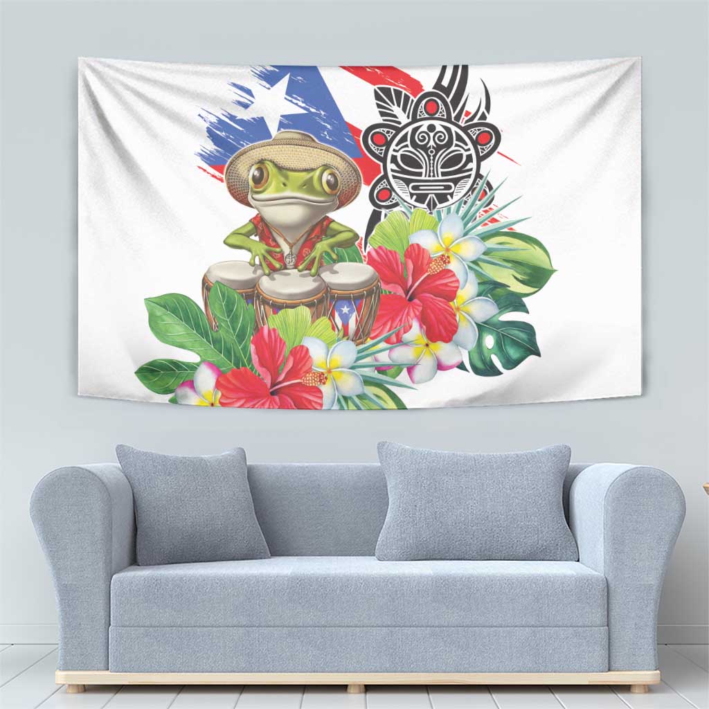 Coqui Frog Puerto Rico Tapestry No No Suelte La Bandera