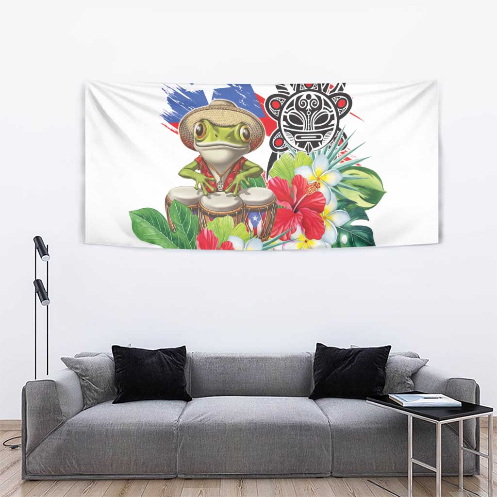 Coqui Frog Puerto Rico Tapestry No No Suelte La Bandera