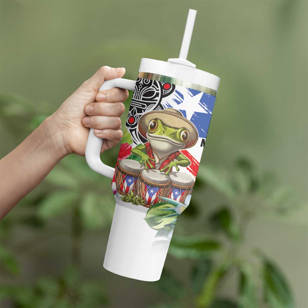 Coqui Frog Puerto Rico Tumbler With Handle No No Suelte La Bandera