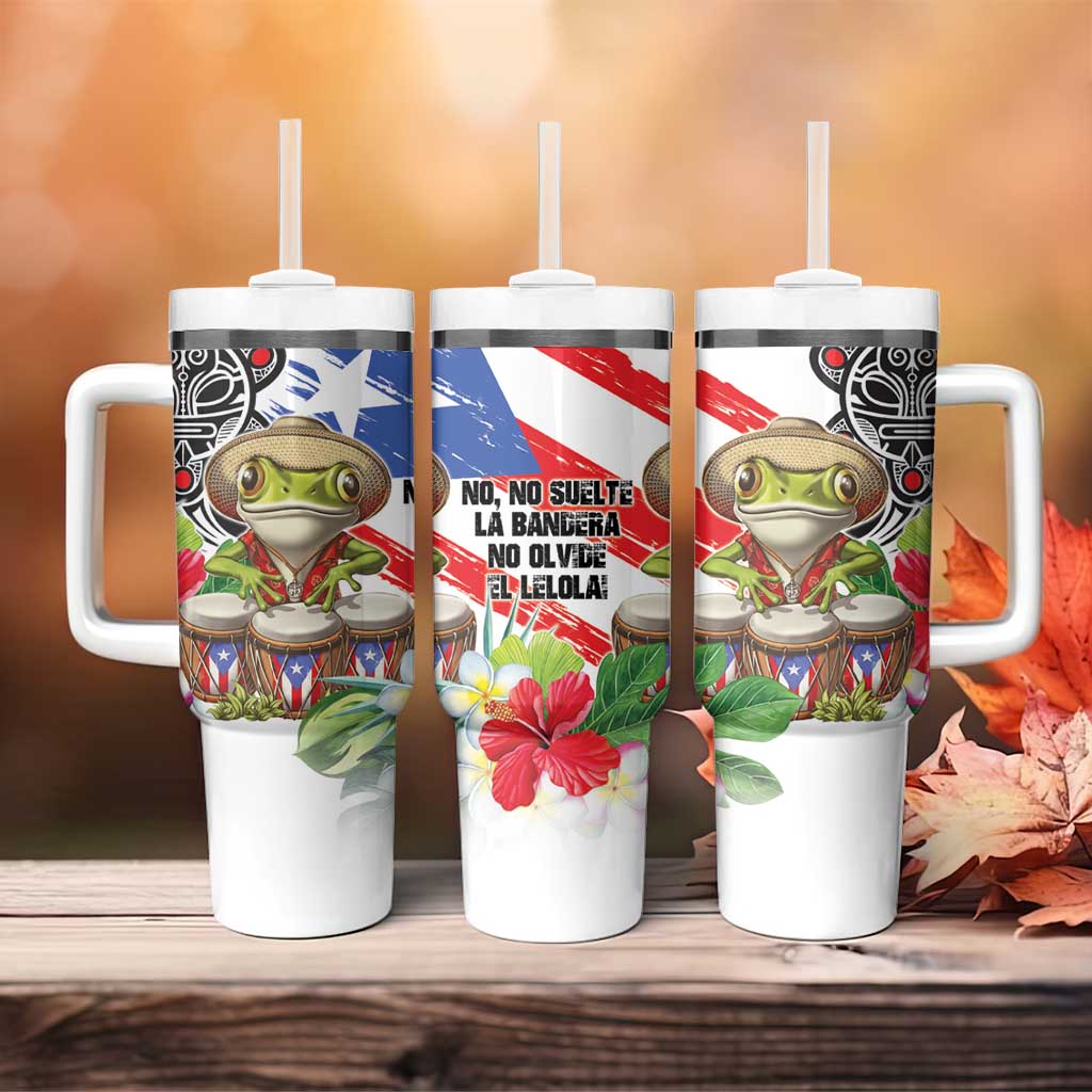 Coqui Frog Puerto Rico Tumbler With Handle No No Suelte La Bandera