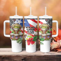 Coqui Frog Puerto Rico Tumbler With Handle No No Suelte La Bandera