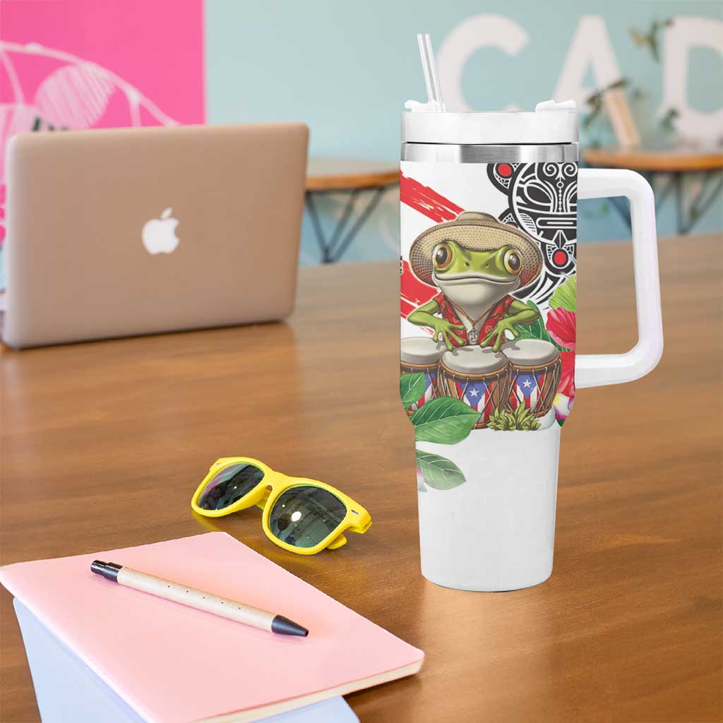 Coqui Frog Puerto Rico Tumbler With Handle No No Suelte La Bandera