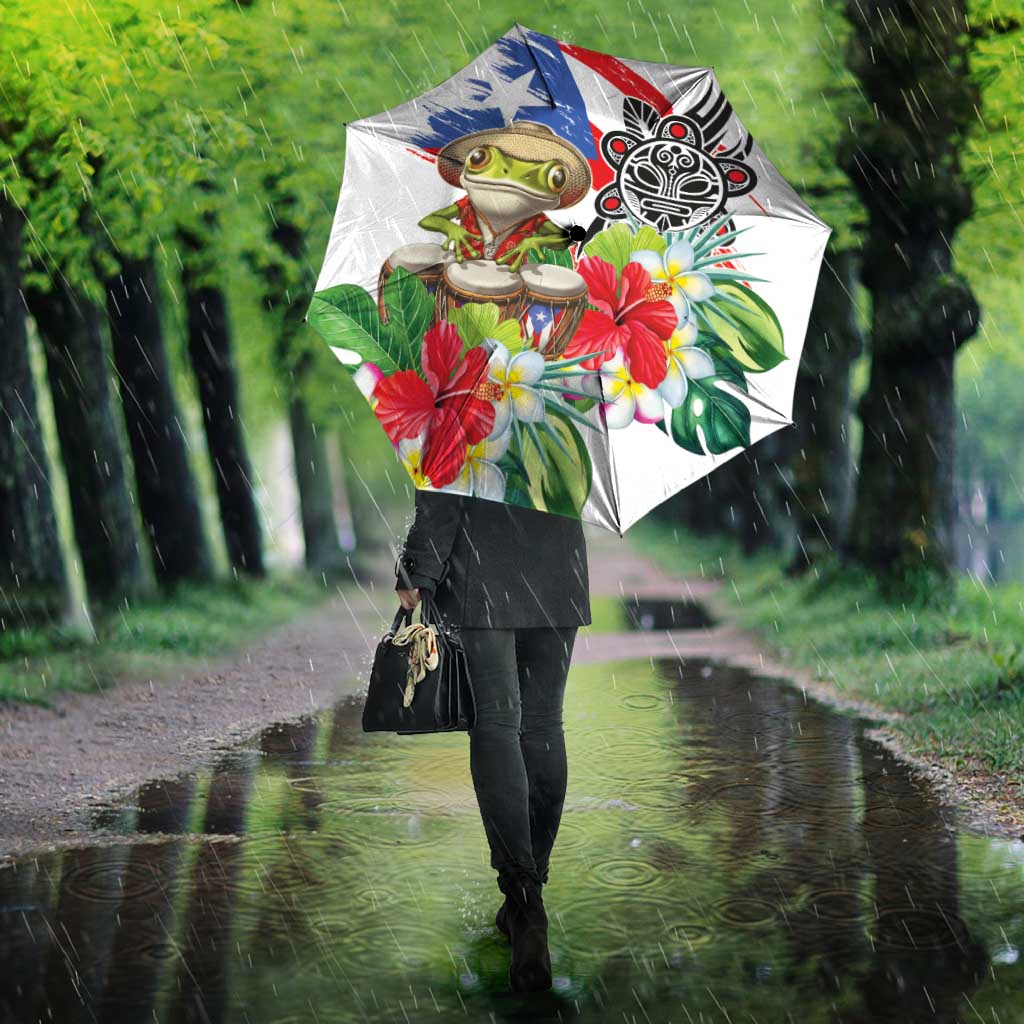 Coqui Frog Puerto Rico Umbrella No No Suelte La Bandera