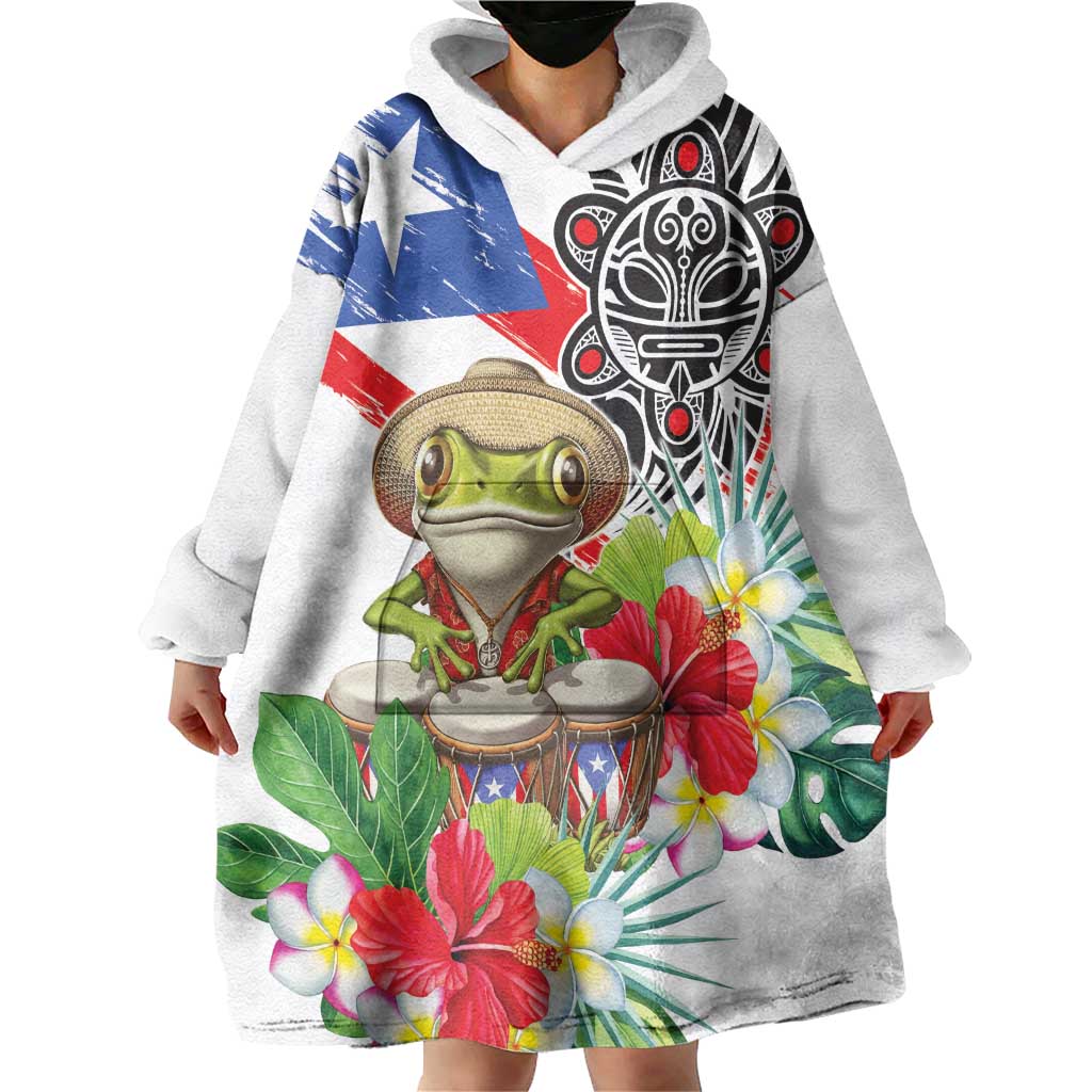 Coqui Frog Puerto Rico Wearable Blanket Hoodie No No Suelte La Bandera