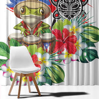 Coqui Frog Puerto Rico Window Curtain No No Suelte La Bandera