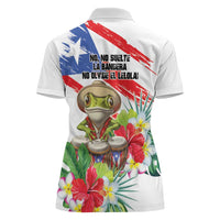 Coqui Frog Puerto Rico Women Polo Shirt No No Suelte La Bandera
