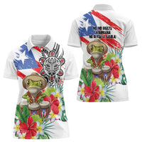 Coqui Frog Puerto Rico Women Polo Shirt No No Suelte La Bandera