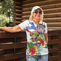 Coqui Frog Puerto Rico Women Polo Shirt No No Suelte La Bandera