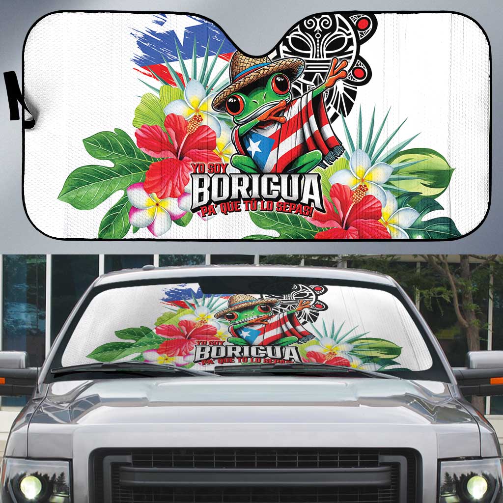 Puerto Rican Yo Soy Boricua Auto Sun Shade