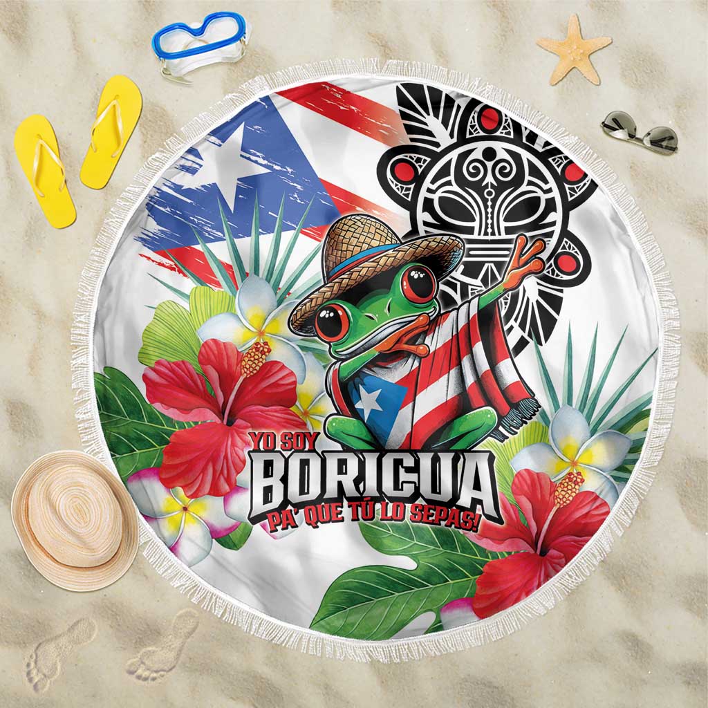 Puerto Rican Yo Soy Boricua Beach Blanket