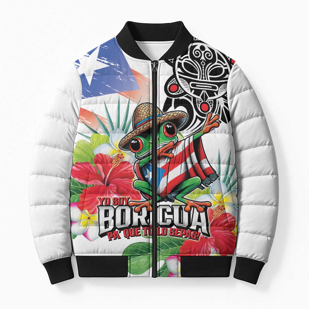 Puerto Rican Yo Soy Boricua Bomber Puffer Jacket