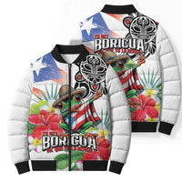 Puerto Rican Yo Soy Boricua Bomber Puffer Jacket