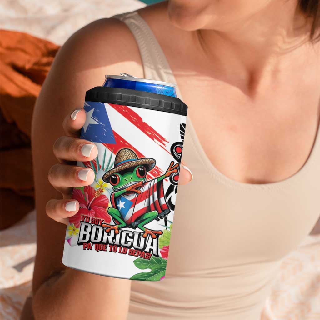Puerto Rican Yo Soy Boricua 4 in 1 Can Cooler Tumbler
