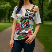 Puerto Rican Yo Soy Boricua Cross Shoulder Shirt