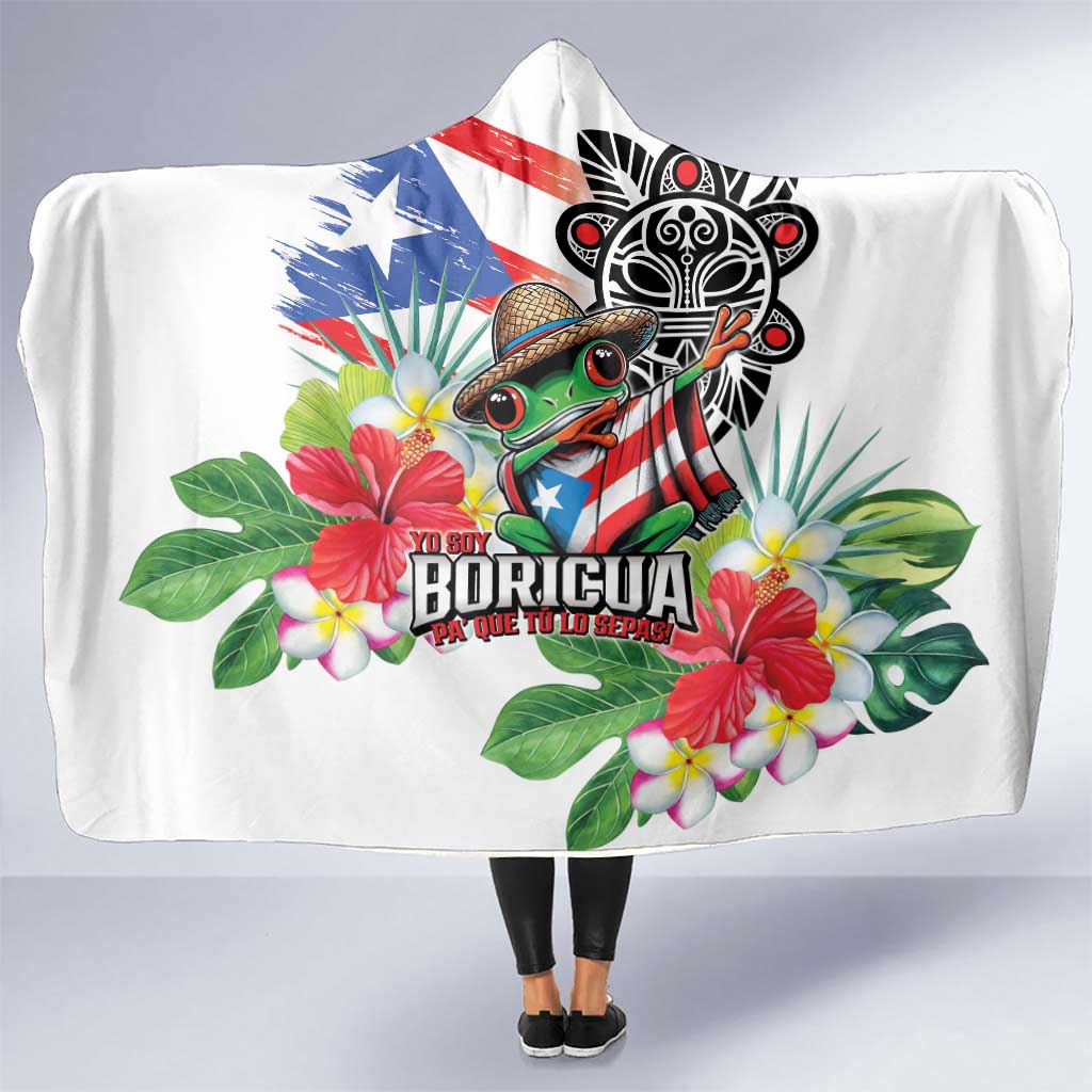 Puerto Rican Yo Soy Boricua Hooded Blanket