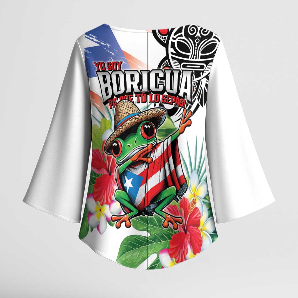 Puerto Rican Yo Soy Boricua Kimono Sleeve Blouse