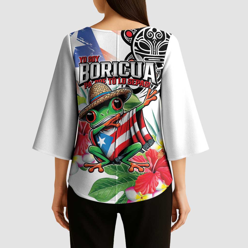 Puerto Rican Yo Soy Boricua Kimono Sleeve Blouse