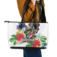 Puerto Rican Yo Soy Boricua Leather Tote Bag