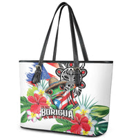 Puerto Rican Yo Soy Boricua Leather Tote Bag