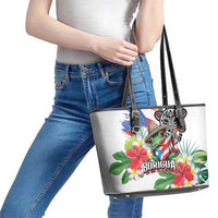 Puerto Rican Yo Soy Boricua Leather Tote Bag