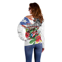 Puerto Rican Yo Soy Boricua Off Shoulder Sweater