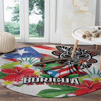 Puerto Rican Yo Soy Boricua Round Carpet