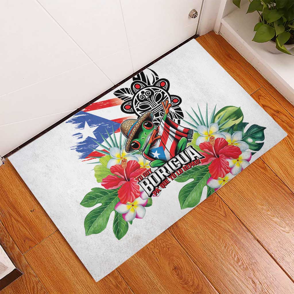 Puerto Rican Yo Soy Boricua Rubber Doormat