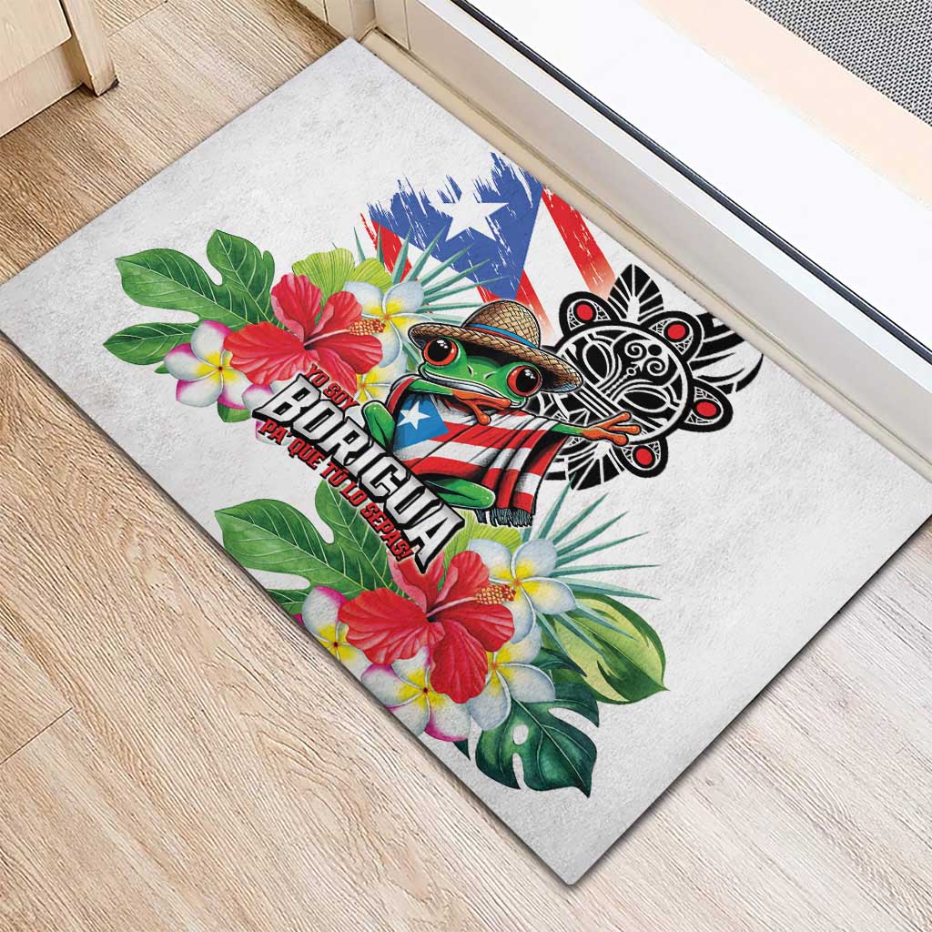 Puerto Rican Yo Soy Boricua Rubber Doormat