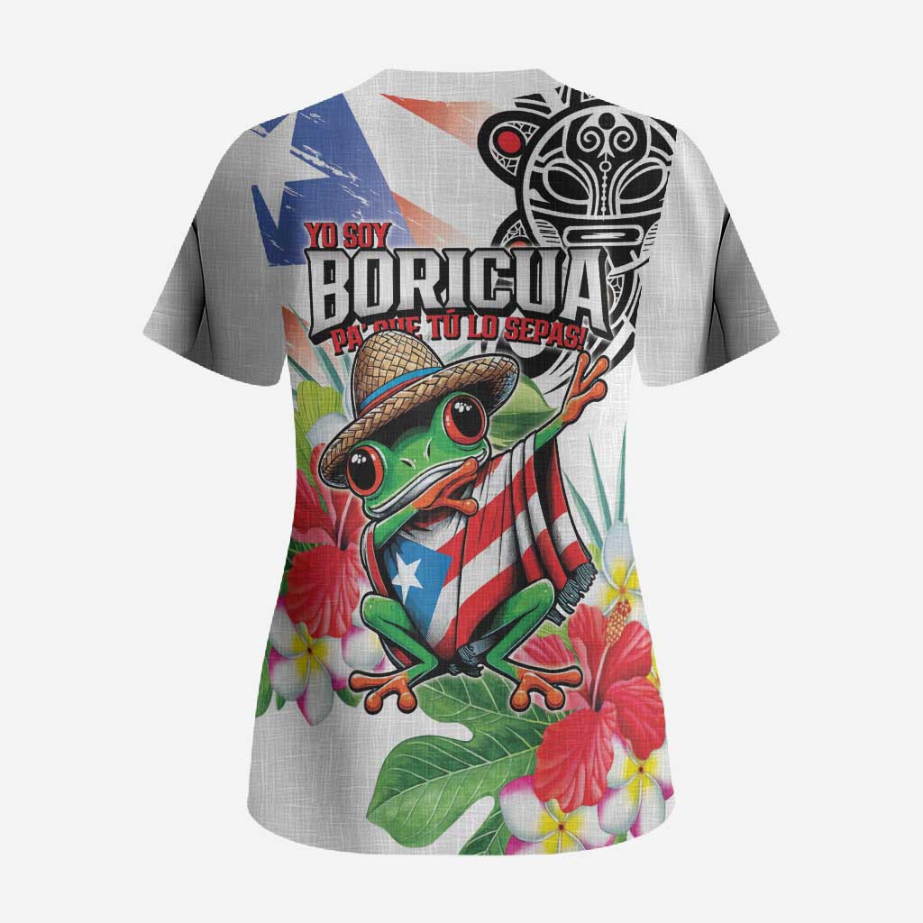 Puerto Rican Yo Soy Boricua Scrub Top