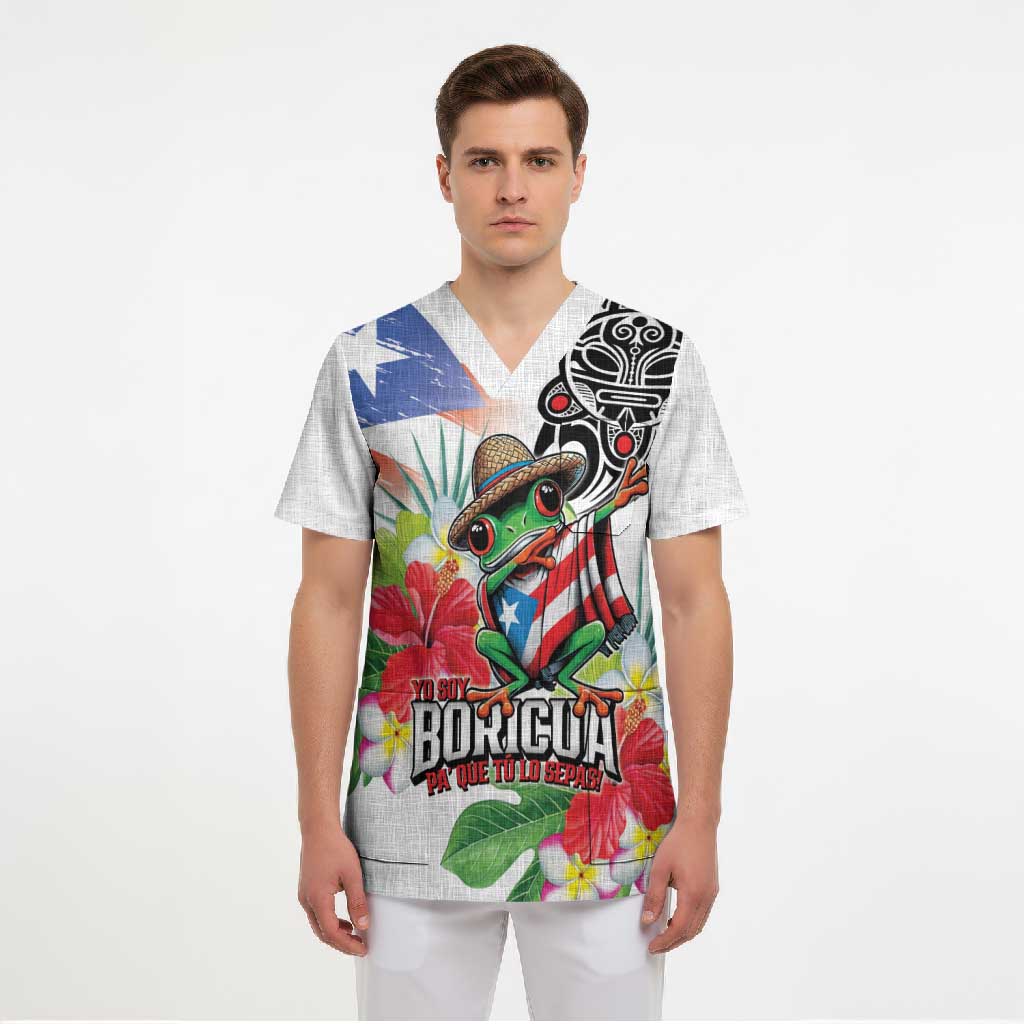 Puerto Rican Yo Soy Boricua Scrub Top