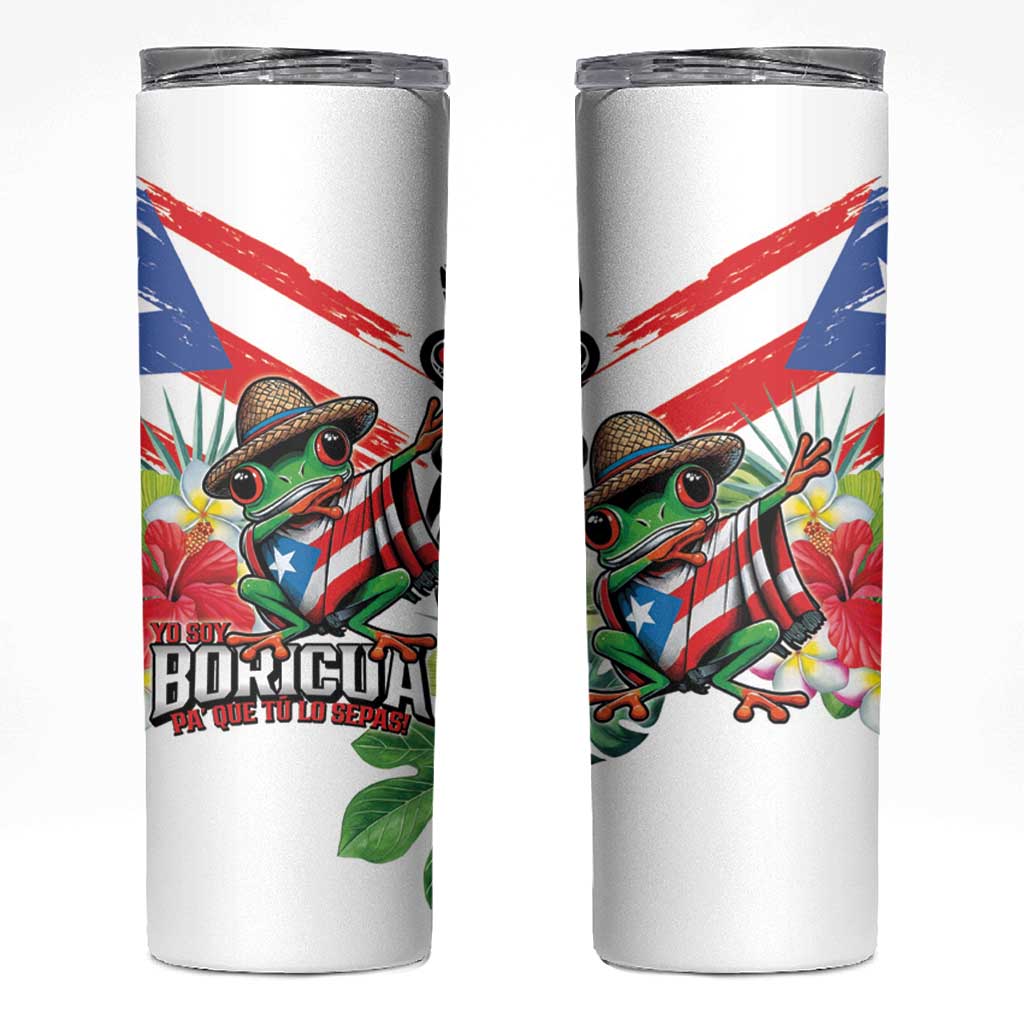 Puerto Rican Yo Soy Boricua Skinny Tumbler