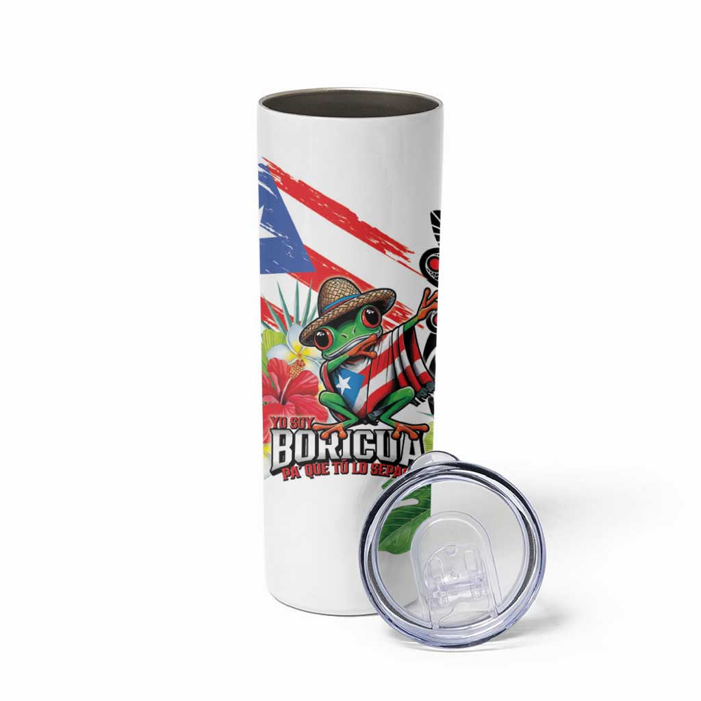 Puerto Rican Yo Soy Boricua Skinny Tumbler
