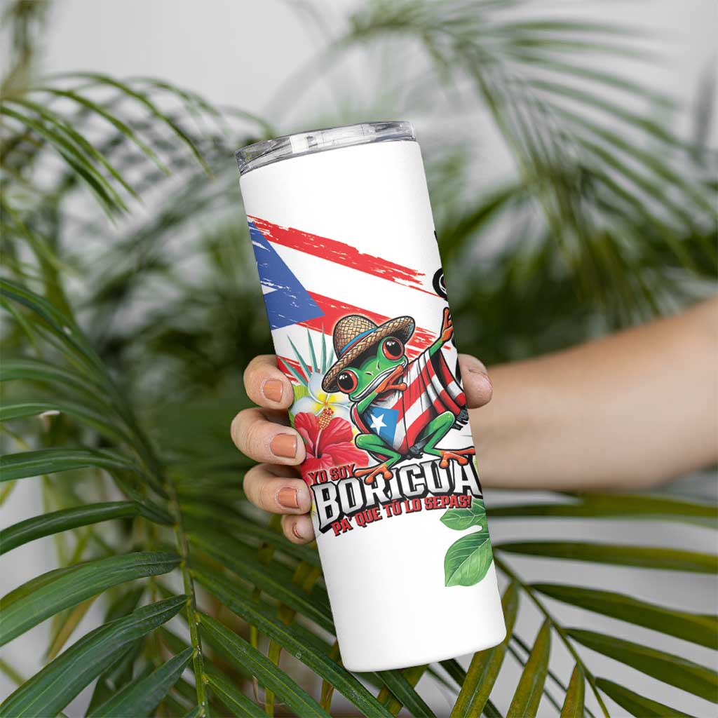 Puerto Rican Yo Soy Boricua Skinny Tumbler