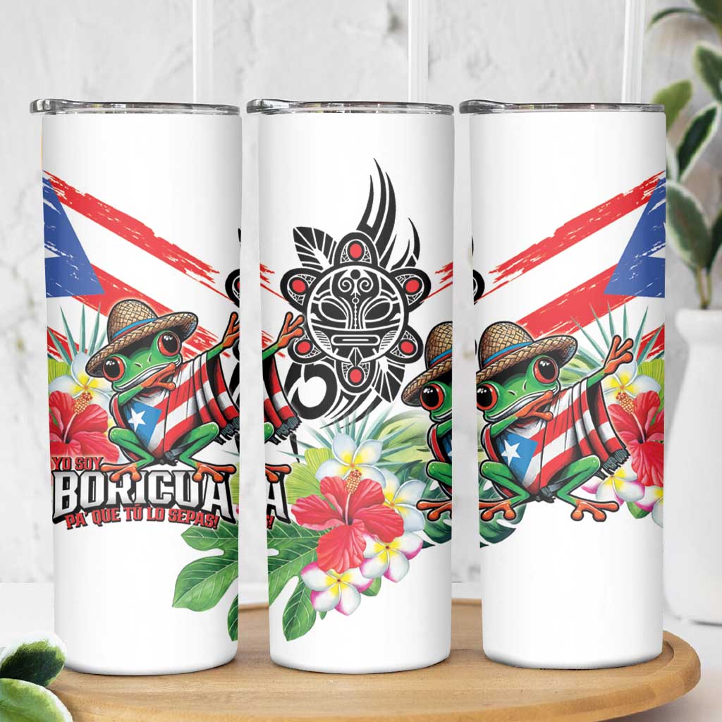Puerto Rican Yo Soy Boricua Skinny Tumbler