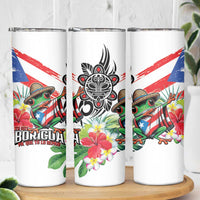 Puerto Rican Yo Soy Boricua Skinny Tumbler