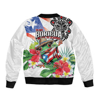 Puerto Rican Yo Soy Boricua Sleeve Zip Bomber Jacket