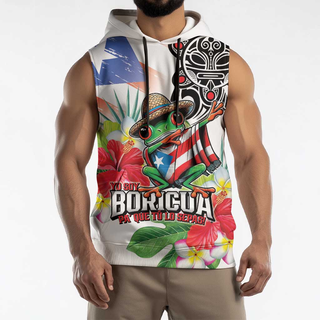 Puerto Rican Yo Soy Boricua Sleeveless Hoodie
