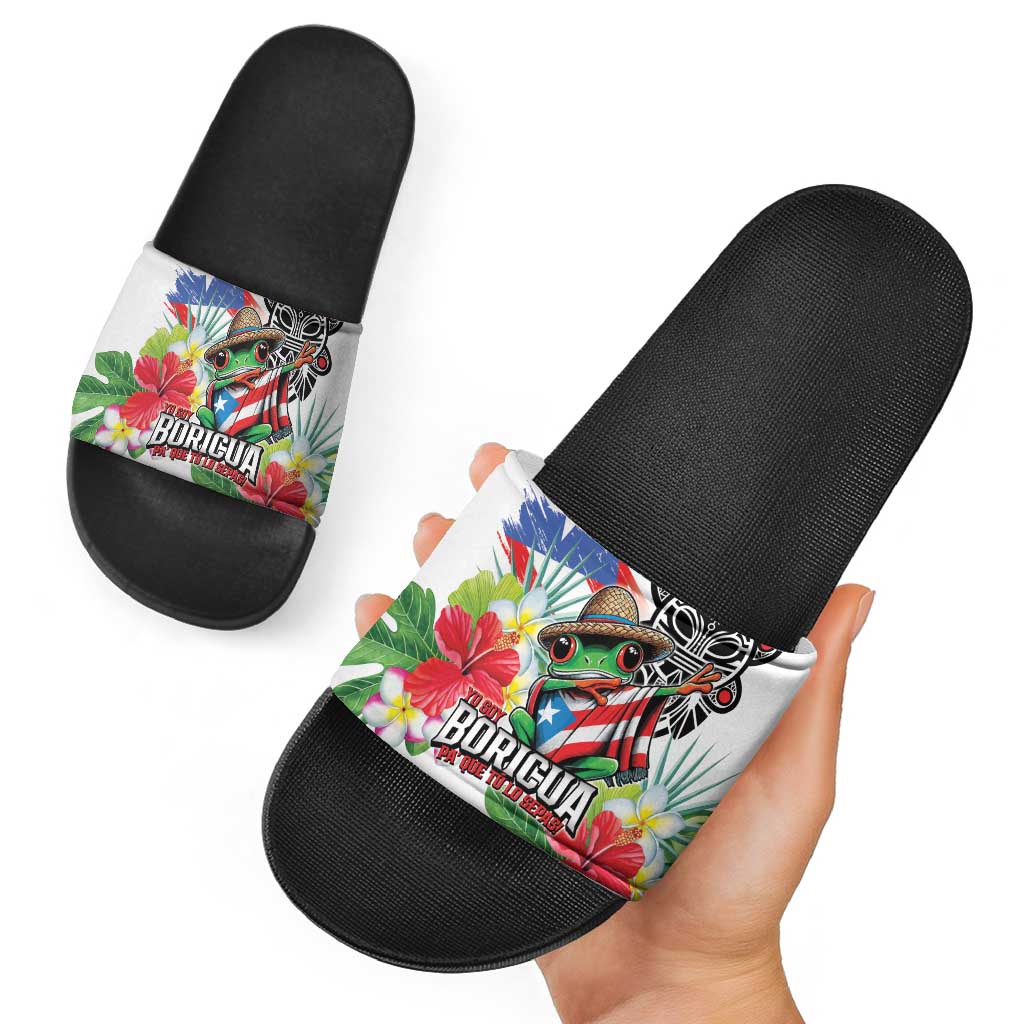Puerto Rican Yo Soy Boricua Slide Sandals