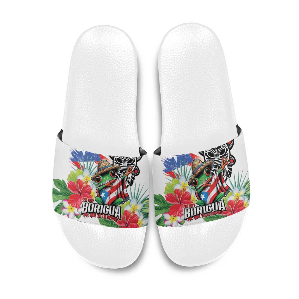 Puerto Rican Yo Soy Boricua Slide Sandals