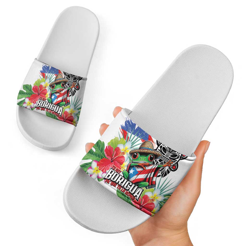 Puerto Rican Yo Soy Boricua Slide Sandals