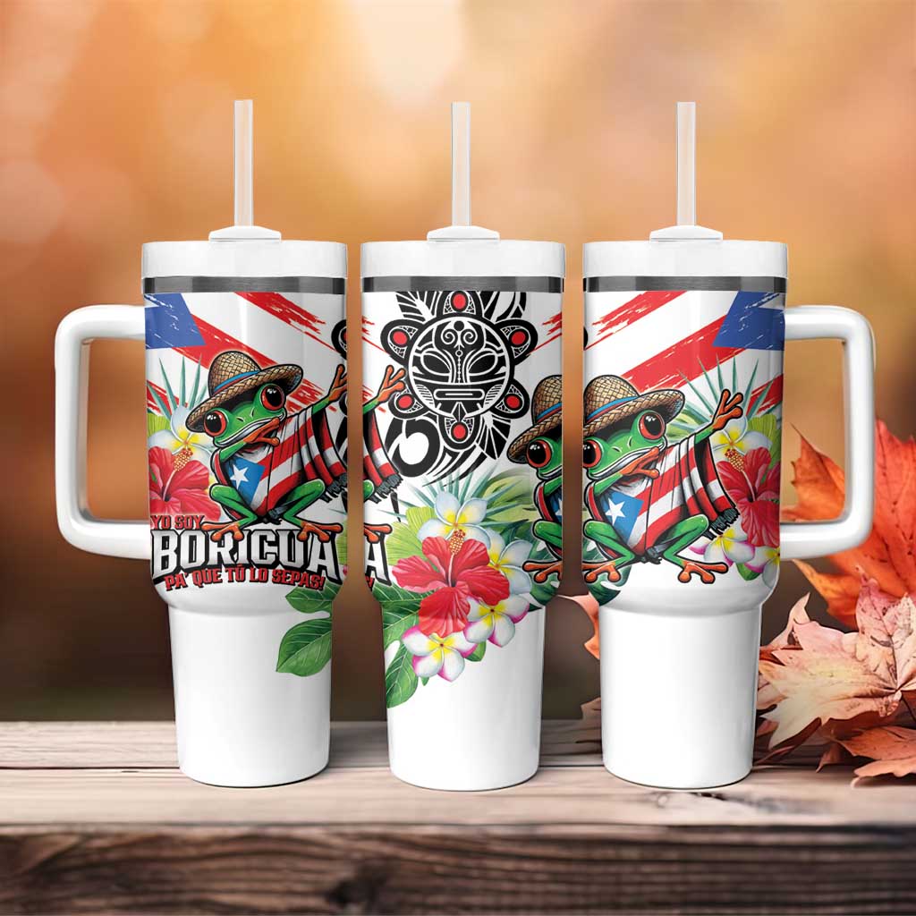 Puerto Rican Yo Soy Boricua Tumbler With Handle