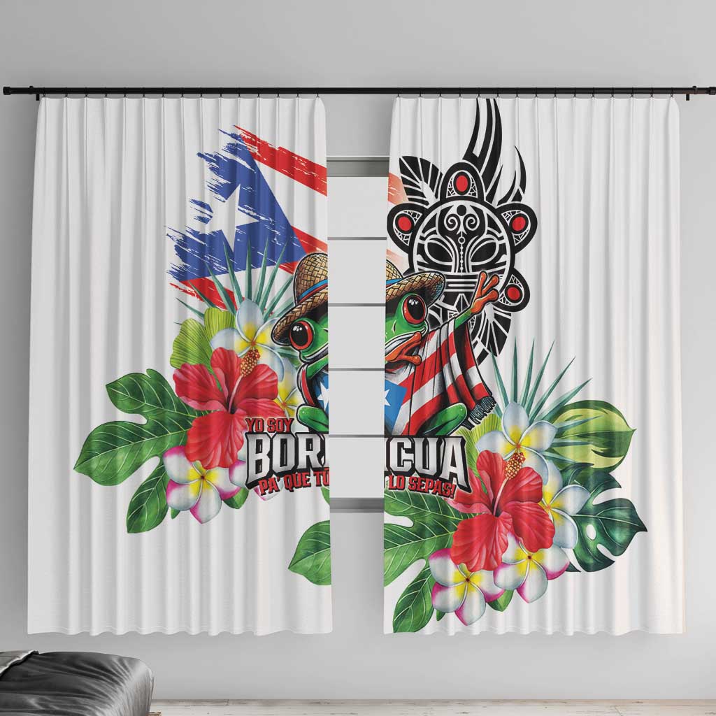 Puerto Rican Yo Soy Boricua Window Curtain