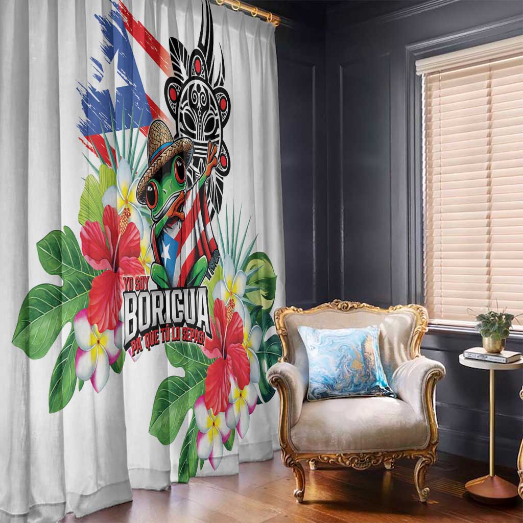 Puerto Rican Yo Soy Boricua Window Curtain
